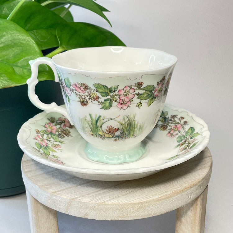 Royal Doulton Bramley Hedge Summer Green Customizable Teacup Candle | 6 oz.