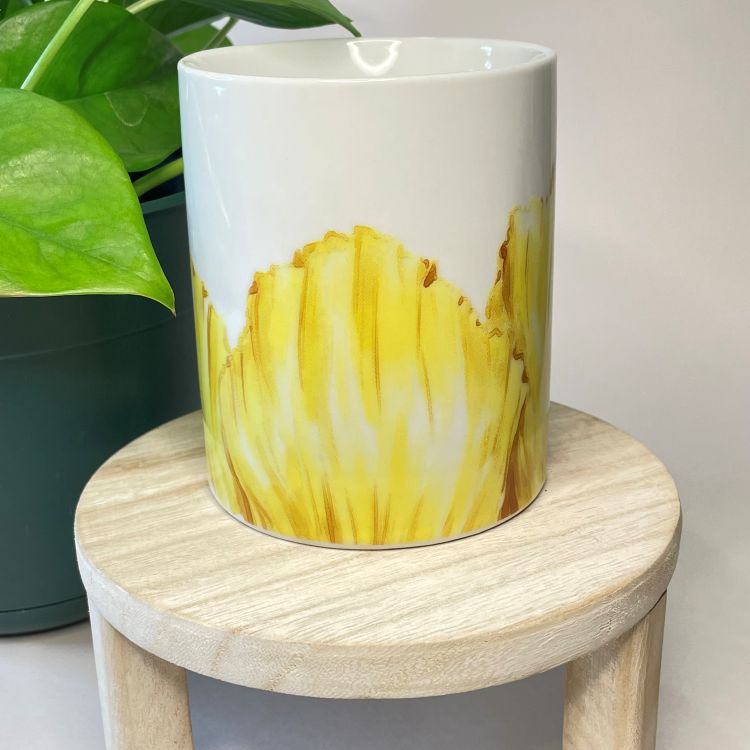 Butterfly and Flower Custom Coffee Mug Candle | 13 oz.