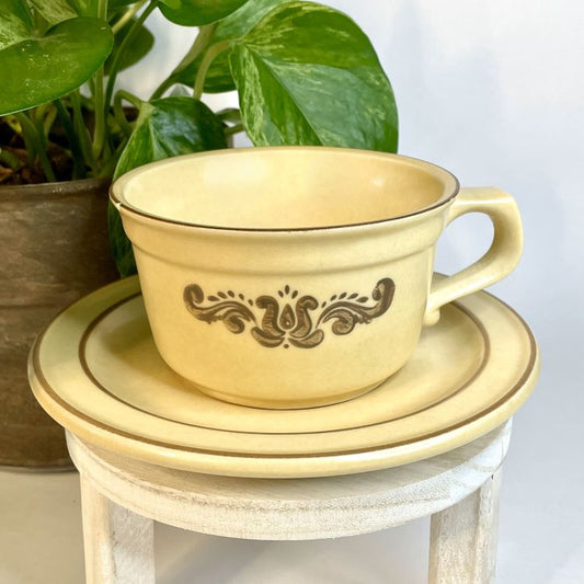 Pfaltzgraff 1970s Village Pattern Teacup Candle | 7 oz.